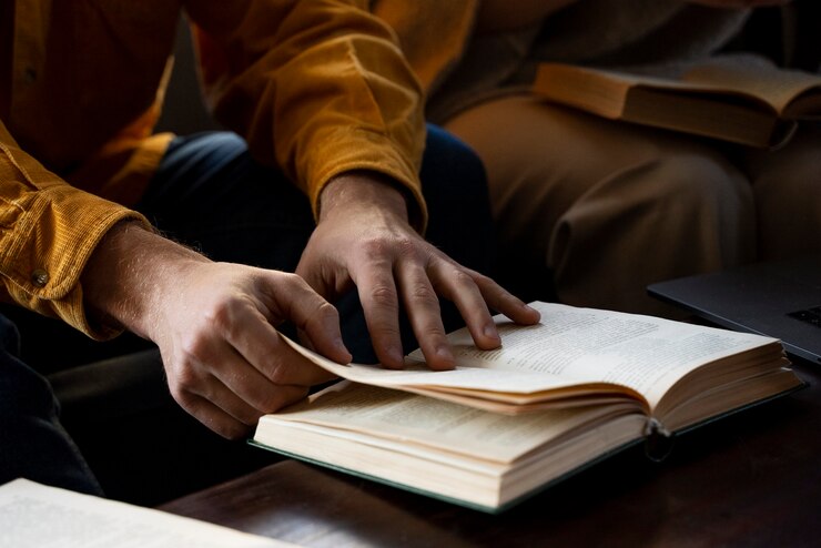 A man reading a book