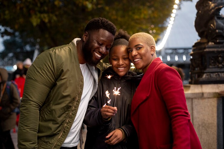 family spending time together